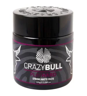 CrazyBull Play Hard Matte Paste pasta de peinado mate con fijación fuerte 100 g