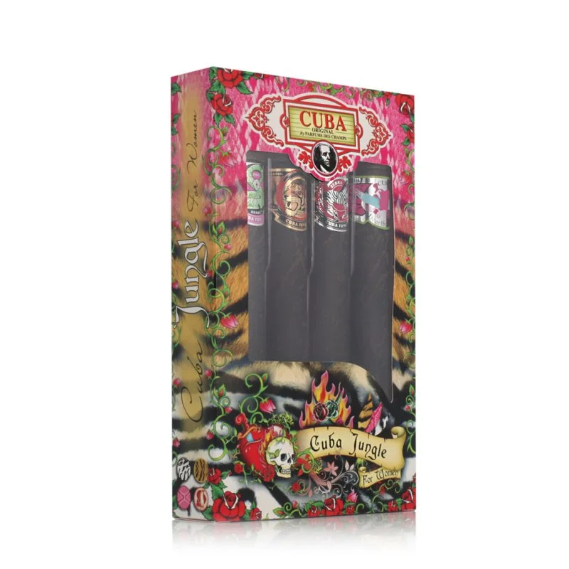 Cuba Jungle 35 ml Cuba Snake + Cuba Tiger 35 ml + Cuba Zebra 35 ml + Heartbreaker eau de parfum para mujer