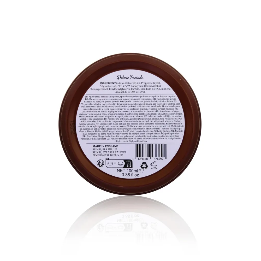 Deluxe Pomade pomada de peinado a base de agua para brillo y fijación 100 ml