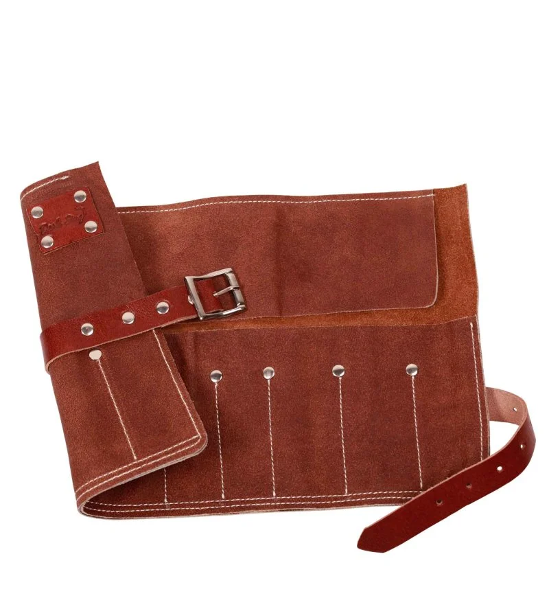 Barber Tool Roll Leather funda de cuero para herramientas 70x90x280 mm