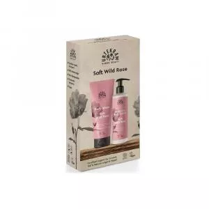 Urtekram Set de regalo de gel de ducha y loción corporal de rosa silvestre