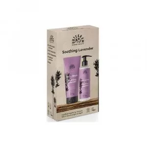 Urtekram Set de regalo de gel de ducha y loción corporal calmante de lavanda