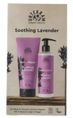 Urtekram Set de regalo de gel de ducha y loción corporal calmante de lavanda