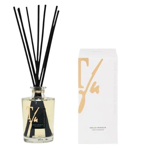 VANILLA ML. 250 FRAGANCIA PARA EL HOGAR - TFU (Incluye 10 varillas de bambú negras de 30 cm)