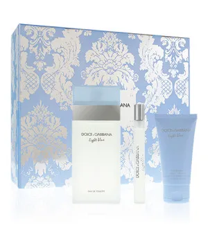Set de regalo Dolce & Gabbana Light Blue para mujeres agua de tocador 100 ml + crema corporal 50 ml + agua de tocador 10 ml