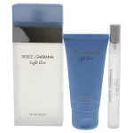 Set de regalo Dolce & Gabbana Light Blue para mujeres agua de tocador 100 ml + crema corporal 50 ml + agua de tocador 10 ml 100 ml + tělový krém 50 ml + toaletní voda 10 ml