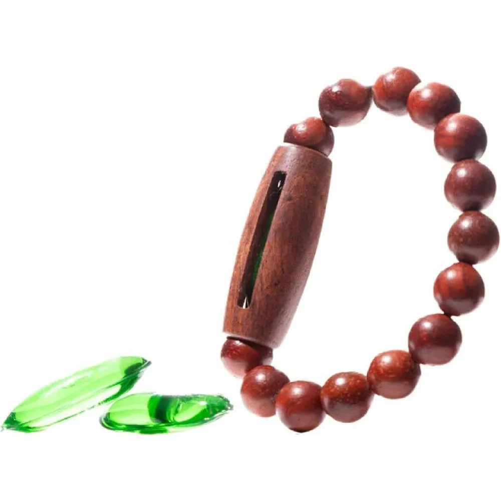 Incognito Pulsera de madera con cápsula M
