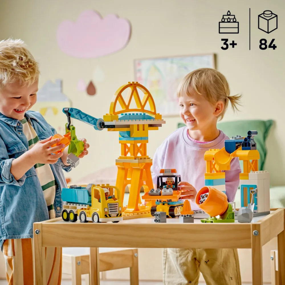 DUPLO® 10476 Obra de construcción y vehículos 3 en 1