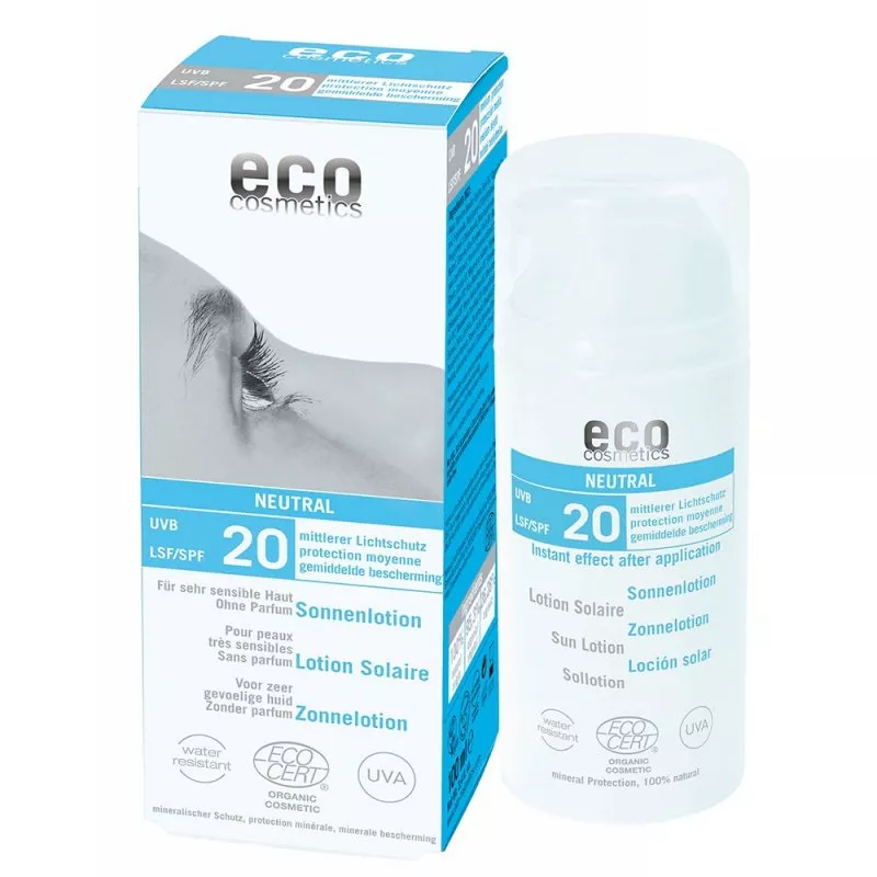 Eco Cosmetics Protector solar neutro sin perfume SPF 20 BIO (100ml)