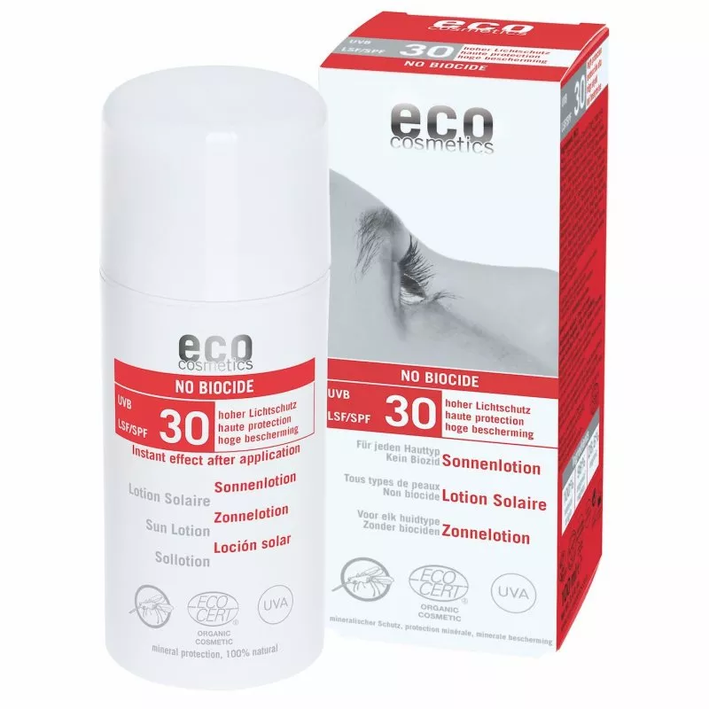 Eco Cosmetics Protector solar SPF 30 con repelente BIO (100 ml)
