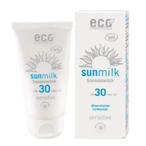 Eco Cosmetics Leche solar SPF 30 Sensitive BIO (75 ml) - con filtros minerales naturales