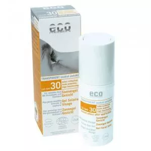 Eco Cosmetics Gel solar transparente para el rostro FPS 30 (30 ml)