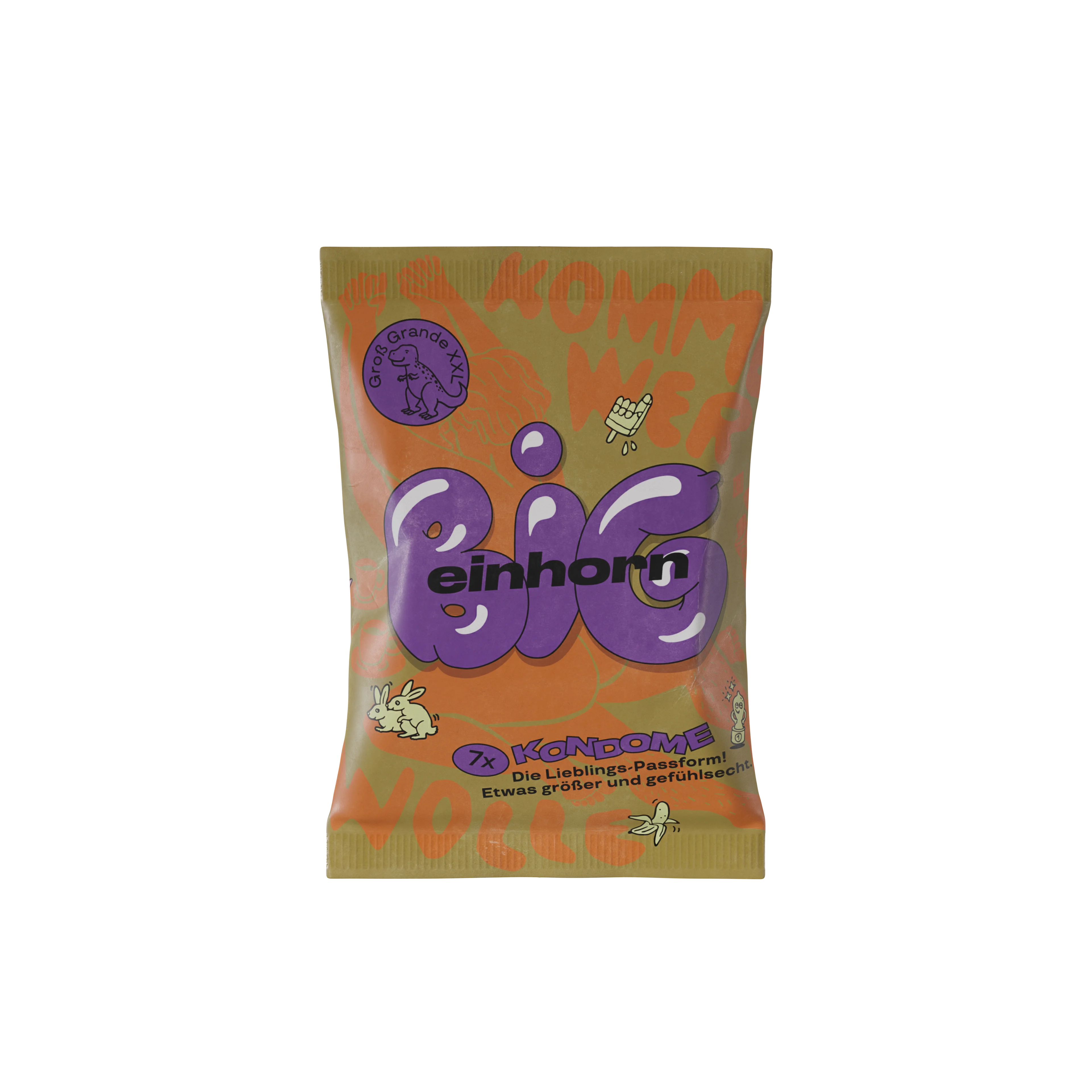 Einhorn Preservativos Big 3 uds - veganos, sin perfume