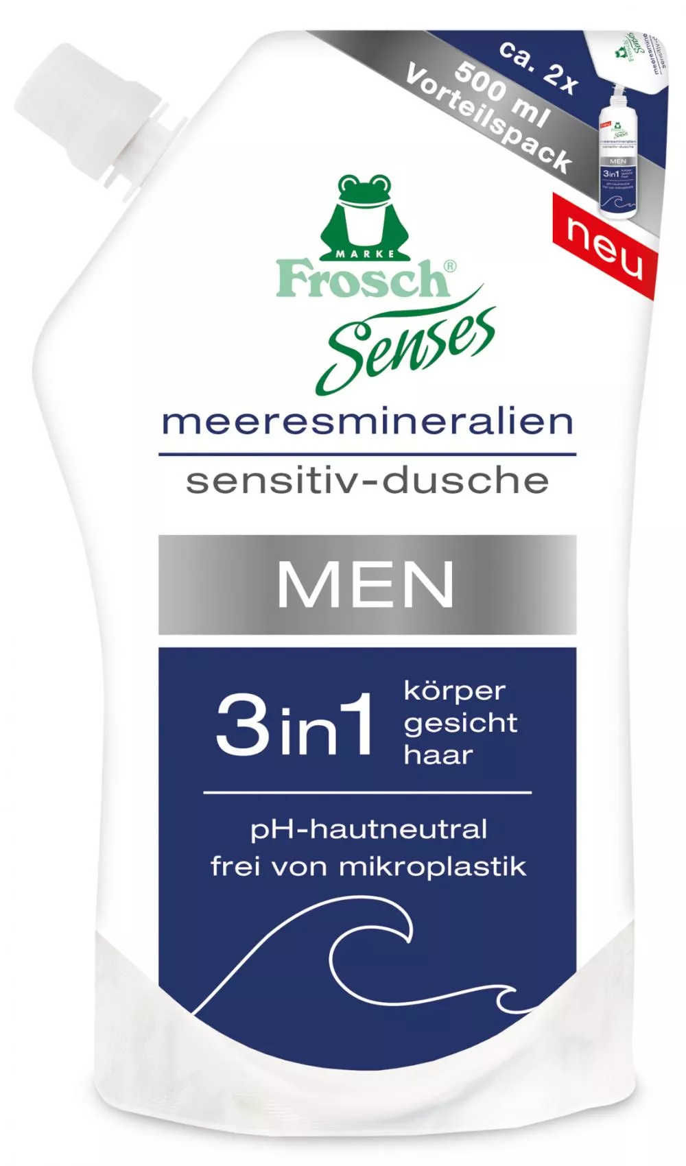 Frosch EKO Senses Gel de ducha para hombres 3en1 - recambio (500 ml)