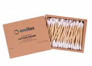 Endles by Econea Bastoncillos de algodón para los oídos (200 unidades) - de bambú y algodón