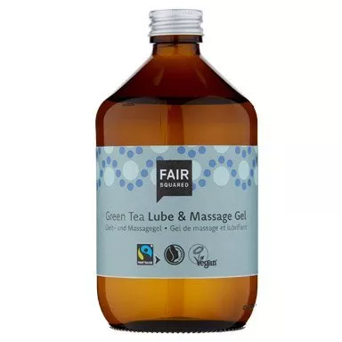 Fair Squared Gel lubricante y de masaje con té verde (500 ml) - vegano y de comercio justo