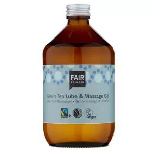 Fair Squared Gel lubricante y de masaje con té verde (500 ml) - vegano y de comercio justo