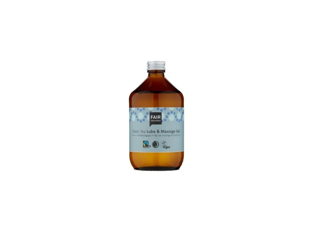 Fair Squared Gel lubricante y de masaje con té verde (500 ml) - vegano y de comercio justo