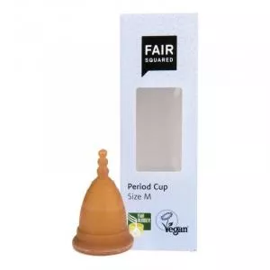 Fair Squared Copa menstrual de látex natural - M - con bolsa de tela