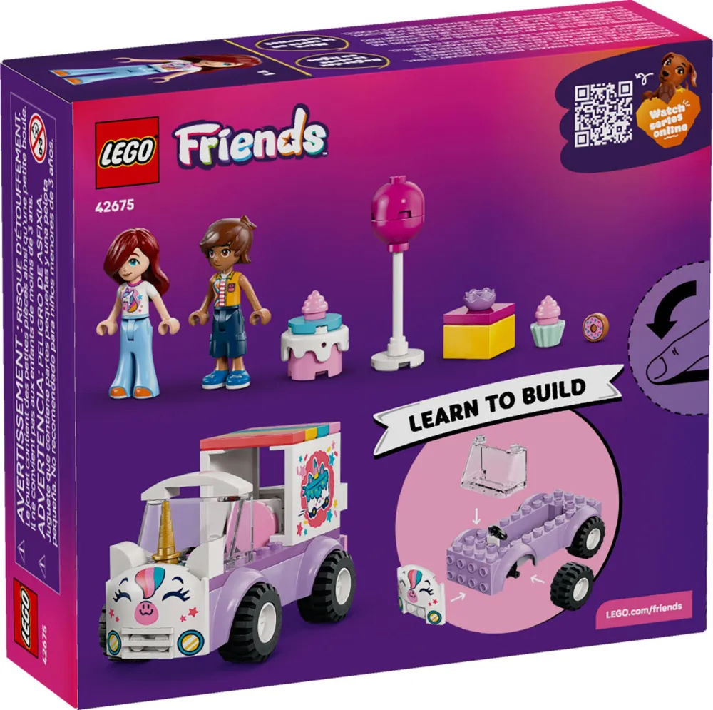 Friends 42675 Vehículo de reparto de unicornio con tarta