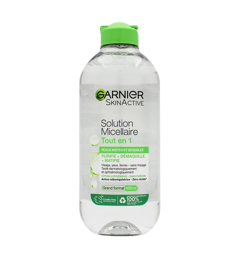 SkinActive Solución Micelar Todo en 1 para piel mixta y sensible 400 ml