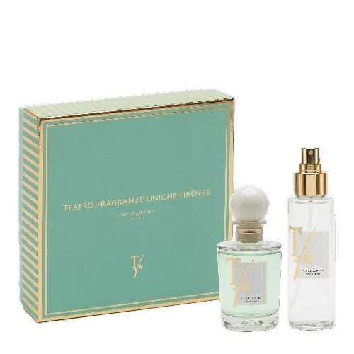 Caja Verde Lorena Varillas 100 ml Fragancia para el Hogar + Spray 100 ml Fragancia para Tejidos