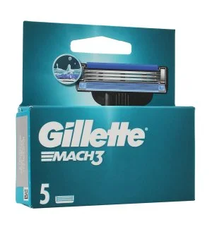 Gillette Mach3 Cuchillas de recambio 5 unidades