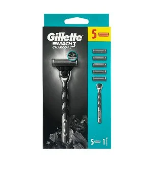 Gillette Mach3 Charcoal maquinilla de afeitar + 5 recambios