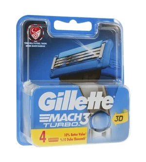 Gillette Mach3 Turbo recambios 4 uds. para hombre