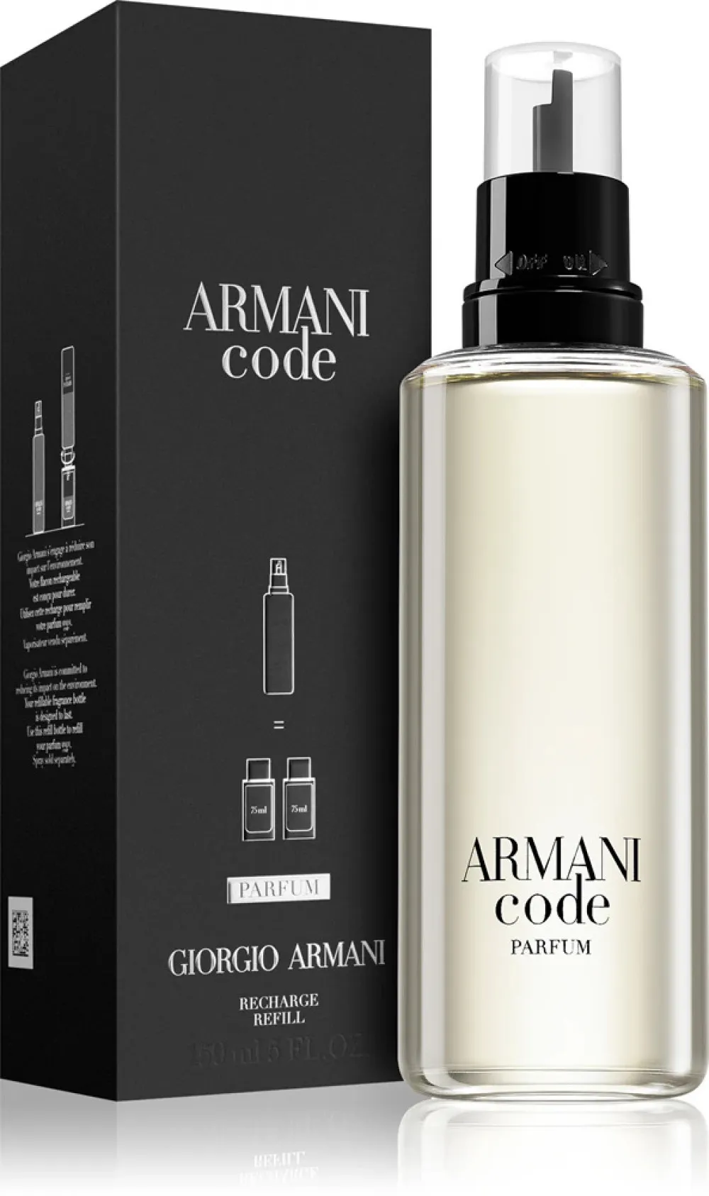 Code Parfum perfume para hombre 75 ml frasco rellenable