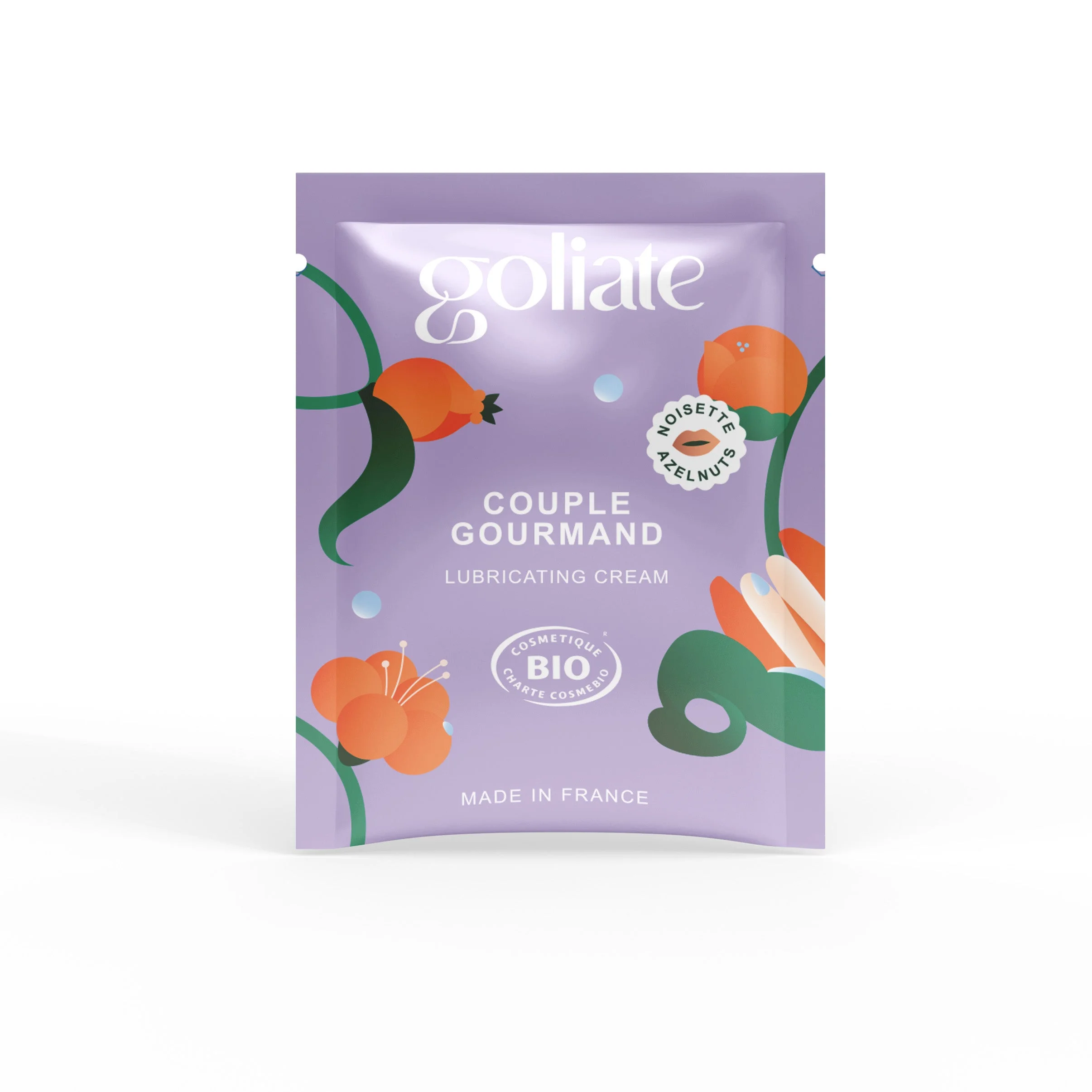 Goliate Aceite comestible de masaje y lubricante 2 en 1 BIO - nuez 2 ml - muestra - para ella y para él