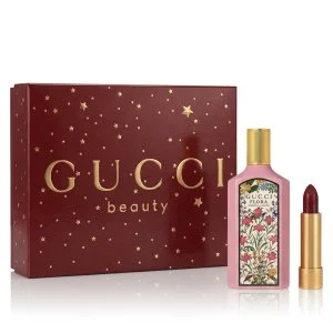 Gucci Flora Gorgeous Gardenia 50 ml + barra de labios 509 Rouge De Beauté Brillant 1,8 g agua de perfume para mujer