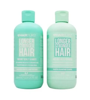 Hairburst Longer Stronger Hair Oily Scalp & Roots set para cabello graso champú 350 ml + acondicionador