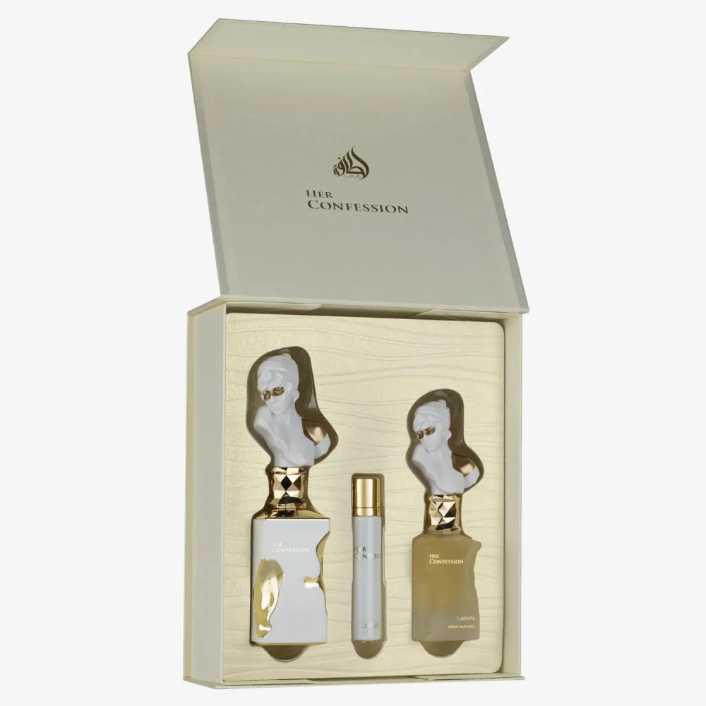 Her Confession 100 ml + EDP MINI 12 ml + bruma para el cabello agua de perfume para mujer 50 ml