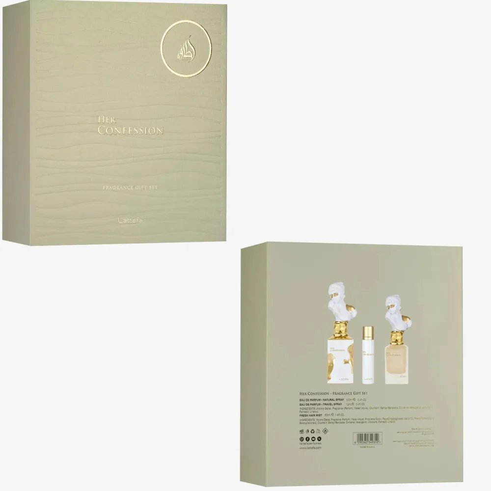 Her Confession 100 ml + EDP MINI 12 ml + bruma para el cabello agua de perfume para mujer 50 ml