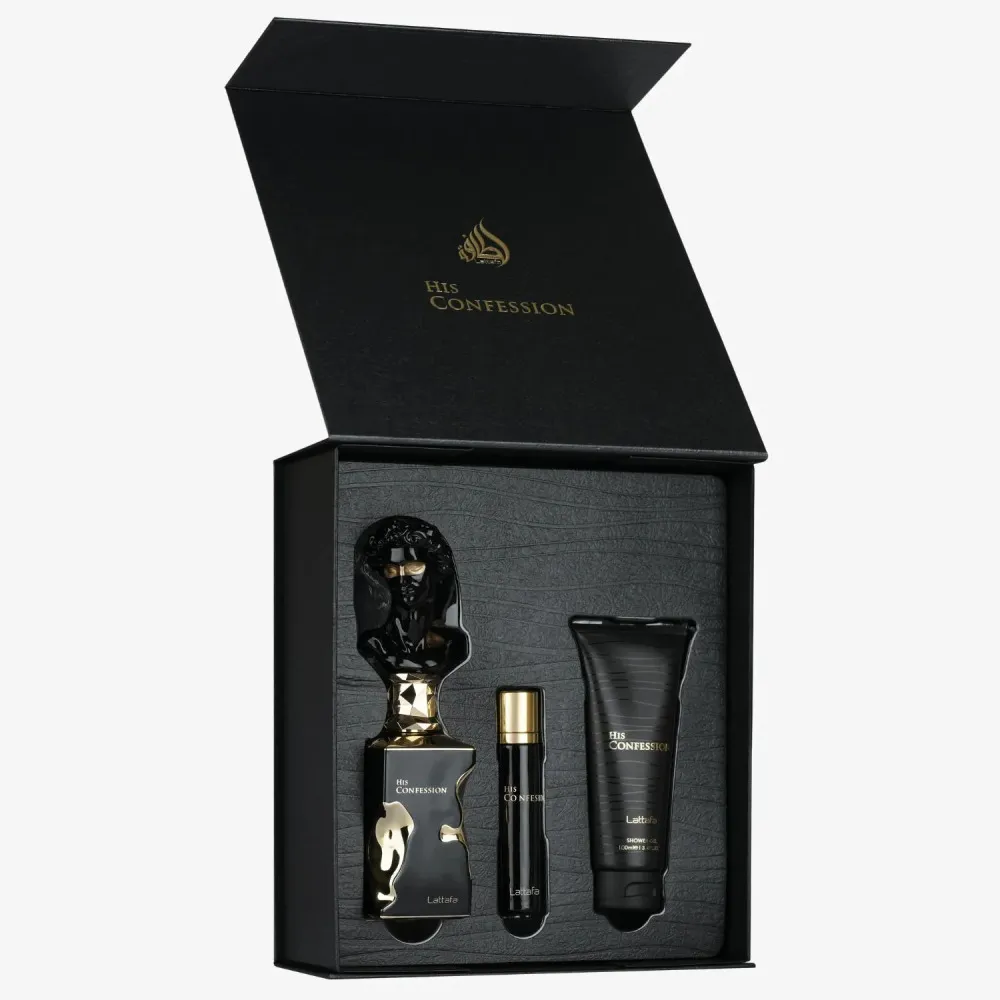 His Confession 100 ml + EDP mini 12 ml + gel de ducha eau de parfum para hombre