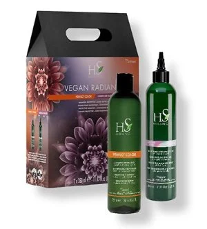 HS MILANO Vegan Radiance Color Care set Champú protector 350 ml + Tratamiento sin aclarado Lamellar Bond