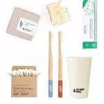 Hydrophil Cepillo de dientes de bambú (mediano) - rojo - 100% renovable