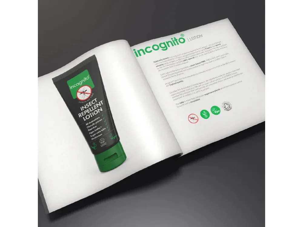 Incognito Loción corporal hidratante con efecto repelente (100 ml) - testado clínicamente de forma independiente