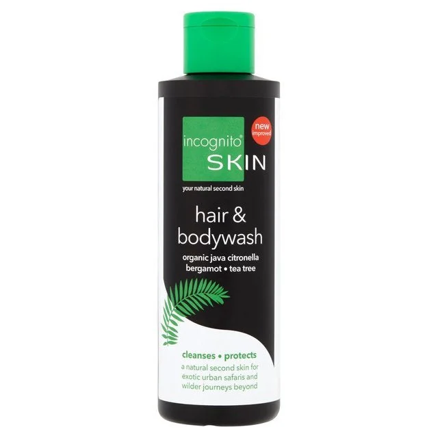 Incognito Champú protector para cabello y cuerpo con citronela de Java (200 ml) 100 ml - no agrada a los insectos molestos ni a los piojos