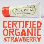 Jack n Jill Pasta de dientes para niños - fresa BIO (50 g) - sin flúor, con extracto de caléndula ecológico