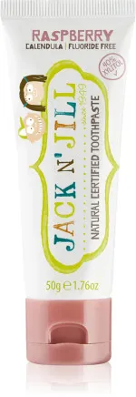 Jack n Jill Pasta de dientes para niños - fresa BIO (50 g) - sin flúor, con extracto de caléndula ecológico