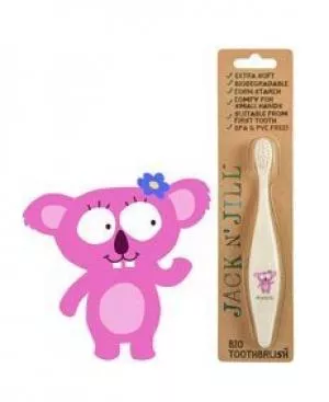 Jack n Jill Cepillo de dientes infantil Koala - hecho de almidón de maíz