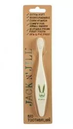 Jack n Jill Cepillo de dientes para niños Bunny - hecho de almidón de maíz