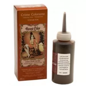 Henné Color Aderezo de crema fina 90ml Castaño dorado