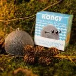 Kongy Esponja de coñac - carbón de bambú - para pieles grasas y con tendencia al acné