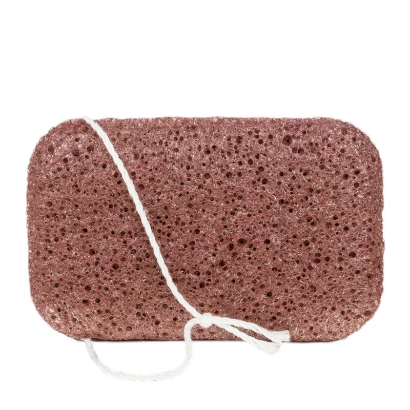 Kongy Esponja corporal de coñac - arcilla rosa - para pieles secas y sensibles