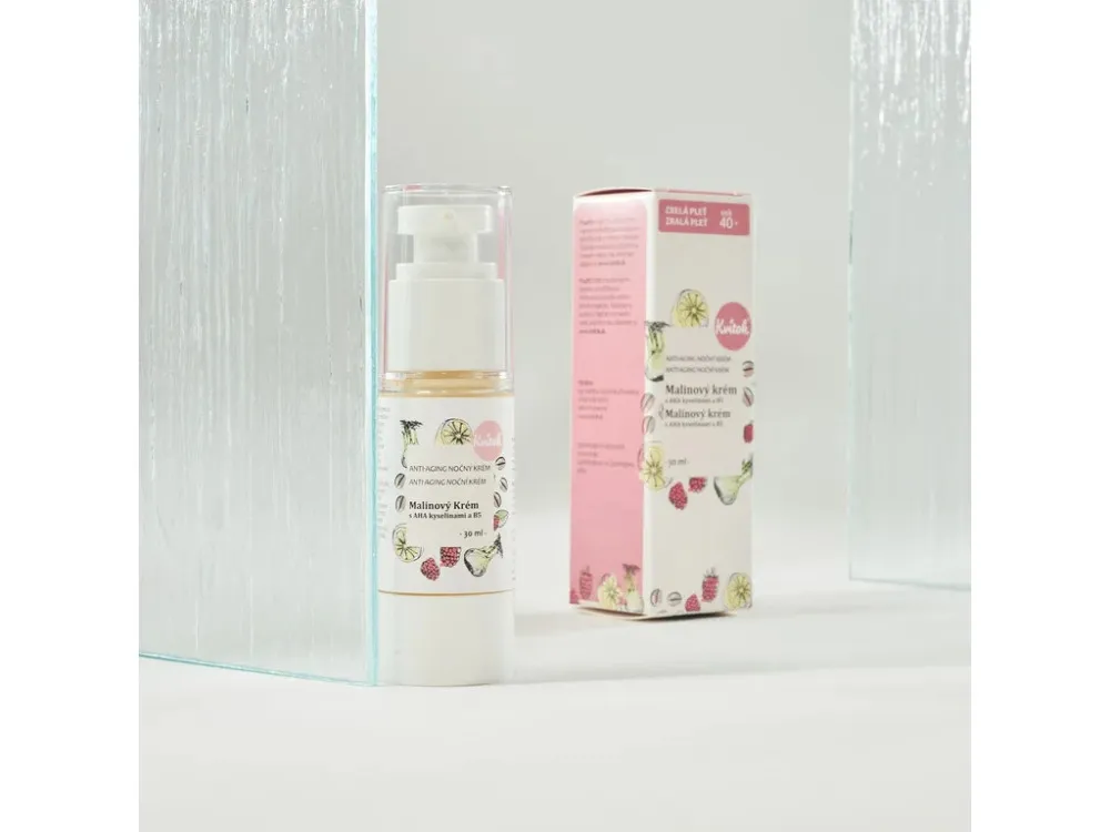 Kvitok Crema de día de frambuesa para pieles maduras 40 (30 ml) - con vitamina e y cafeína