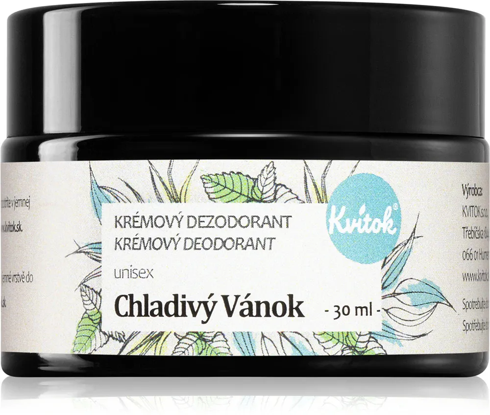Kvitok Desodorante en crema Cool Breeze (30 ml) - apto para mujeres y hombres
