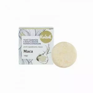 Kvitok Champú sólido con acondicionador de maca (25 g) - estimula el crecimiento del cabello